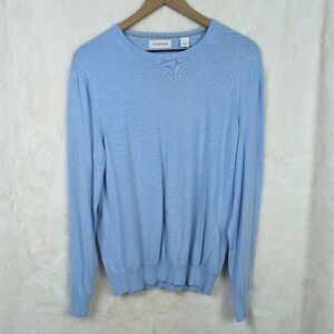 Calvin Klein Men’s Medium Soft Knit Blue Long Sleeve Pullover Sweater Crewneck